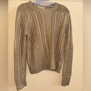Michael Kors metallic Gold Knit Sweater